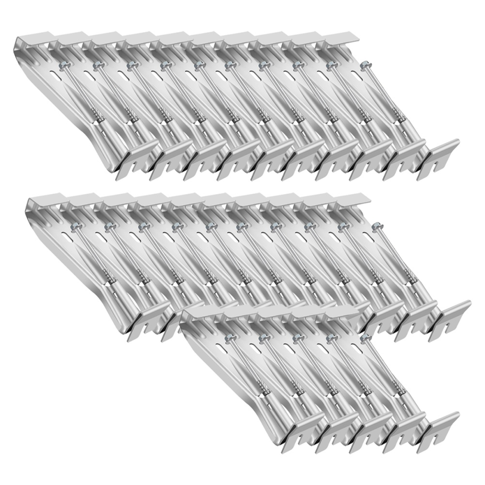 Lot de 25 supports de gouttière de 5 pouces, avec vis pré-insérées, supports en aluminium pour la réparation des gouttières affaissées