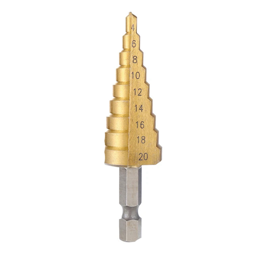 4-20mm HSS Straight Groove Step Drill Bit Wood Metal Hole Cutter Core Pagoda-image-OPC-PH59XXG-NEW