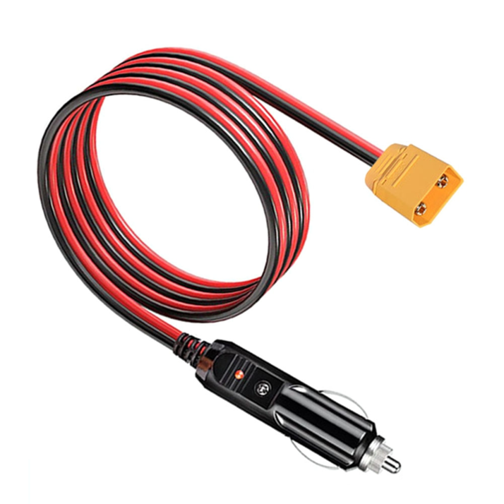 Câble allume-cigare avec connecteur mâle XT90S 14 AWG 6 pi Adaptateur XT90 pour panneau solaire et centrale électrique pour camping-car
