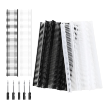 Mini-StitchGun-Verschlüsse, 2400 Stück Fixer TaggingGun-Widerhaken-Aufsätze mit 5 Stück extrafeinen Nadeln (Schwarz/Weiß, 0,4 Zoll)