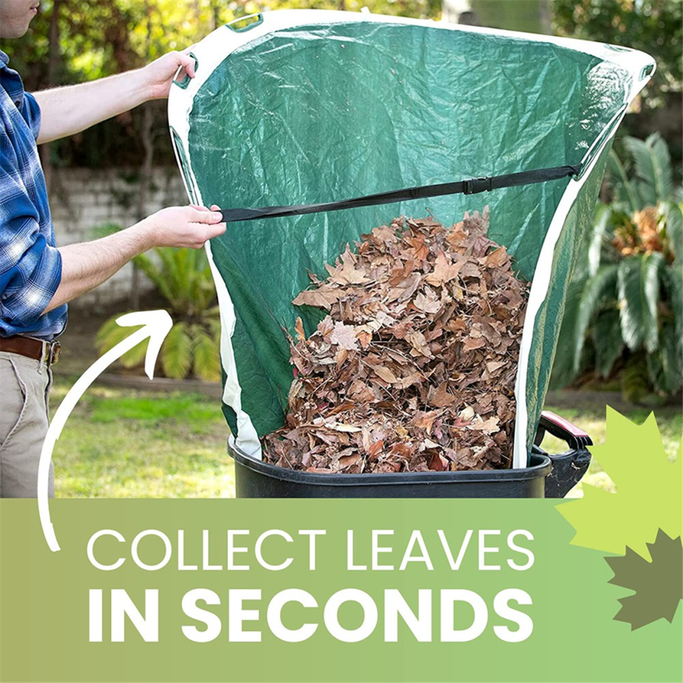 Ramasseur de feuilles pliable pour jardin, pelle à poussière ronde pour jardinage extérieur, seau de collecte des déchets réutilisable