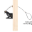 Self Locking Gate Latch for Wooden Fence Heavy Duty, Steel Spring Cable Pull String Hardware Lock Garden 3