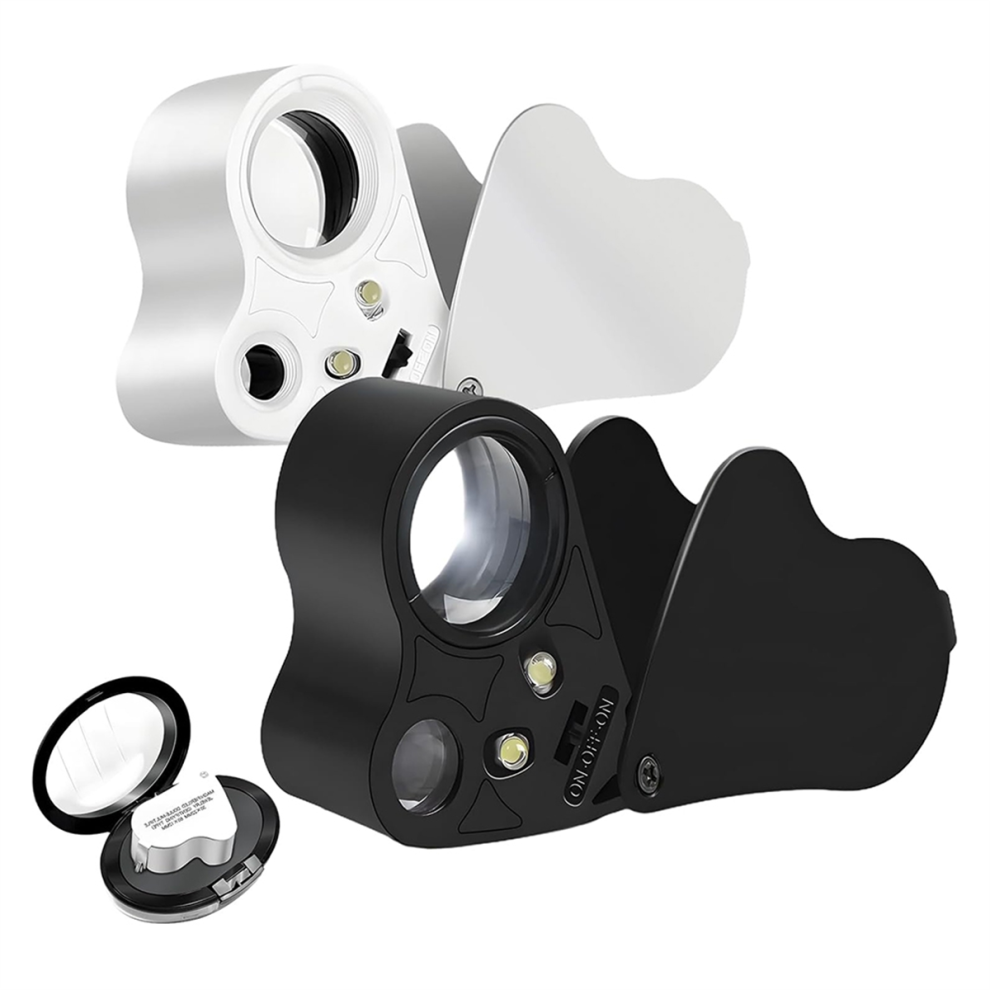 Torribaly Light 30X 60X Jewelers Loupe, Illuminated Eye Magnifier, Foldable Jewelry Magnifiers With Bright Led For Gems