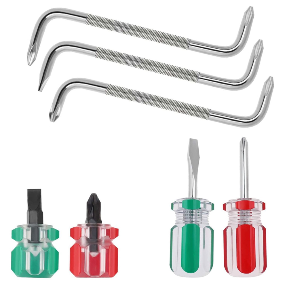 7-Teiliger Winkelschraubendreher-Satz, Rechtwinkliger Schraubendreher, Schlitz, Z-Typ-image