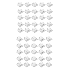 Ganchos para luzes de corda externas, pacote com 50 ganchos transparentes com suporte adesivo à prova d'água para lâmpada