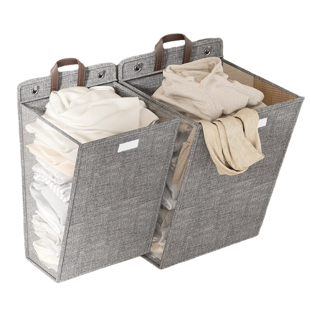 Panier à linge pliable, multifonctionnel, sans perforation, fixation murale, rangement pour vêtements