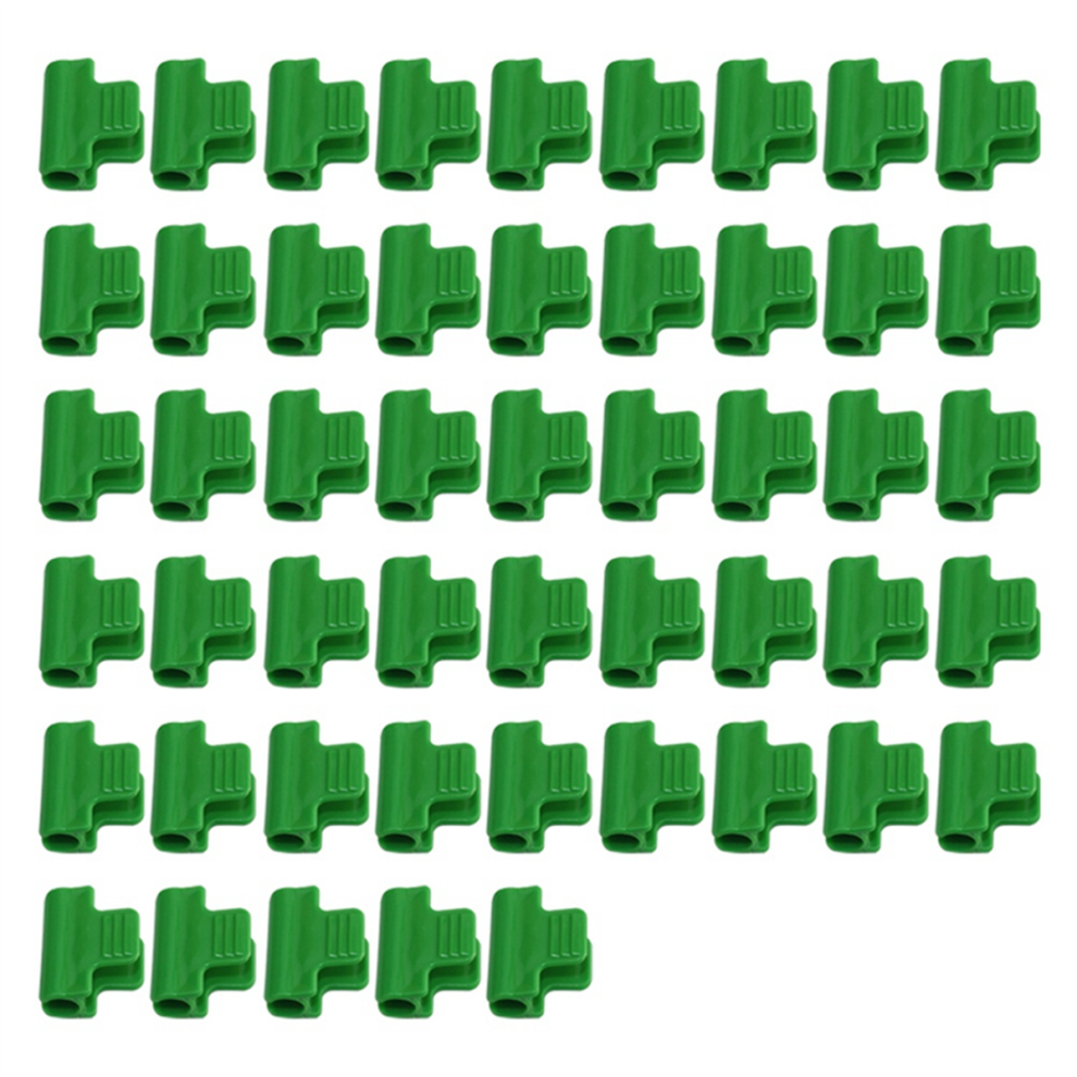 Lot de 50 colliers de serrage pour serres, colliers de serrage pour tuteurs de 16 mm, clips de couverture de rangée, cerceaux de jardin