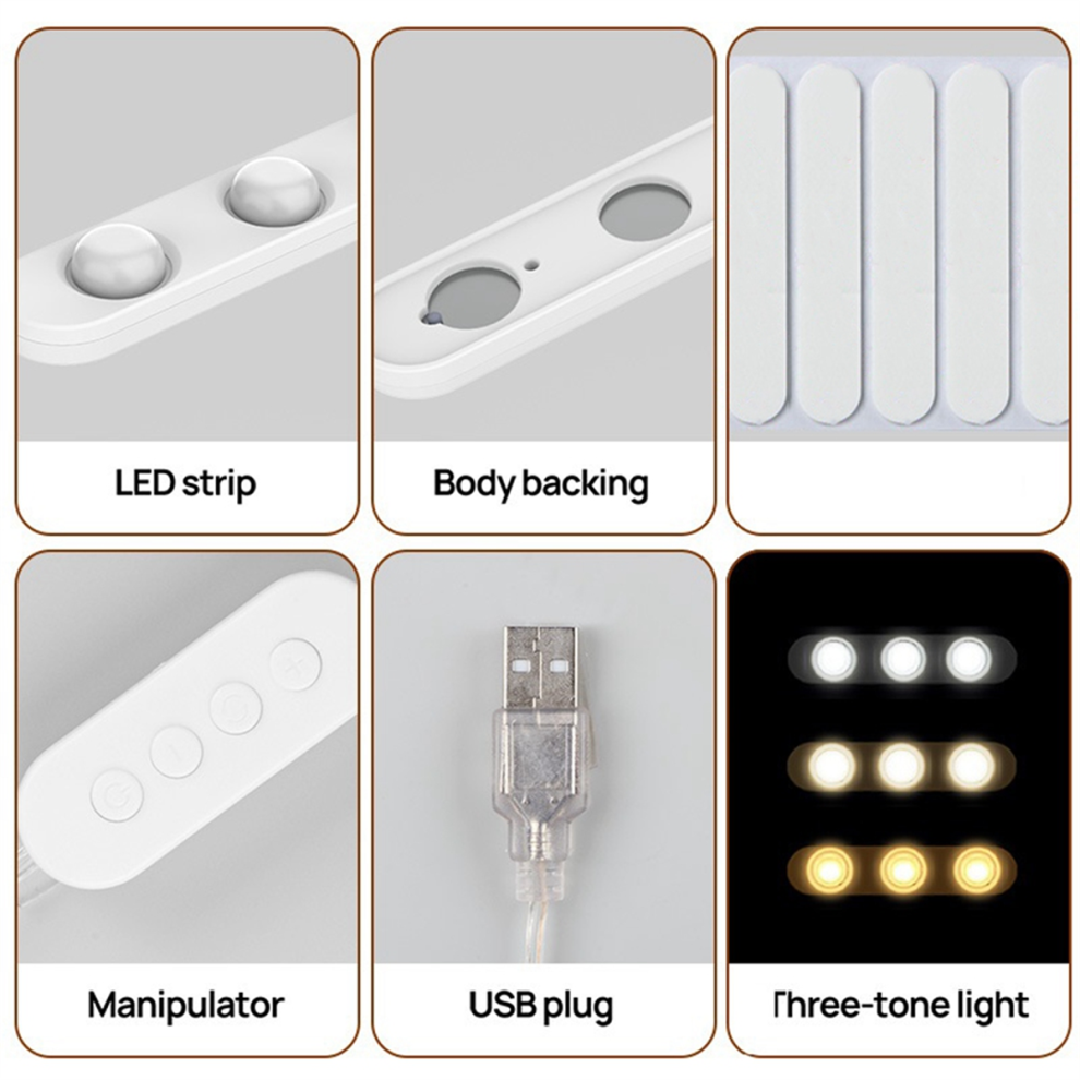Torribaly Led Vanity Lights For Mirror, Makeup Vanity, 20X3 Leds Usb 5V 3 Color Mirror Lights, Not Included