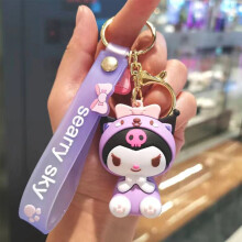 (Kuromi) Melody My Kuromi Cinnamoroll Hello Kitty Pendant Figure Toy Gift Xmas Keychain