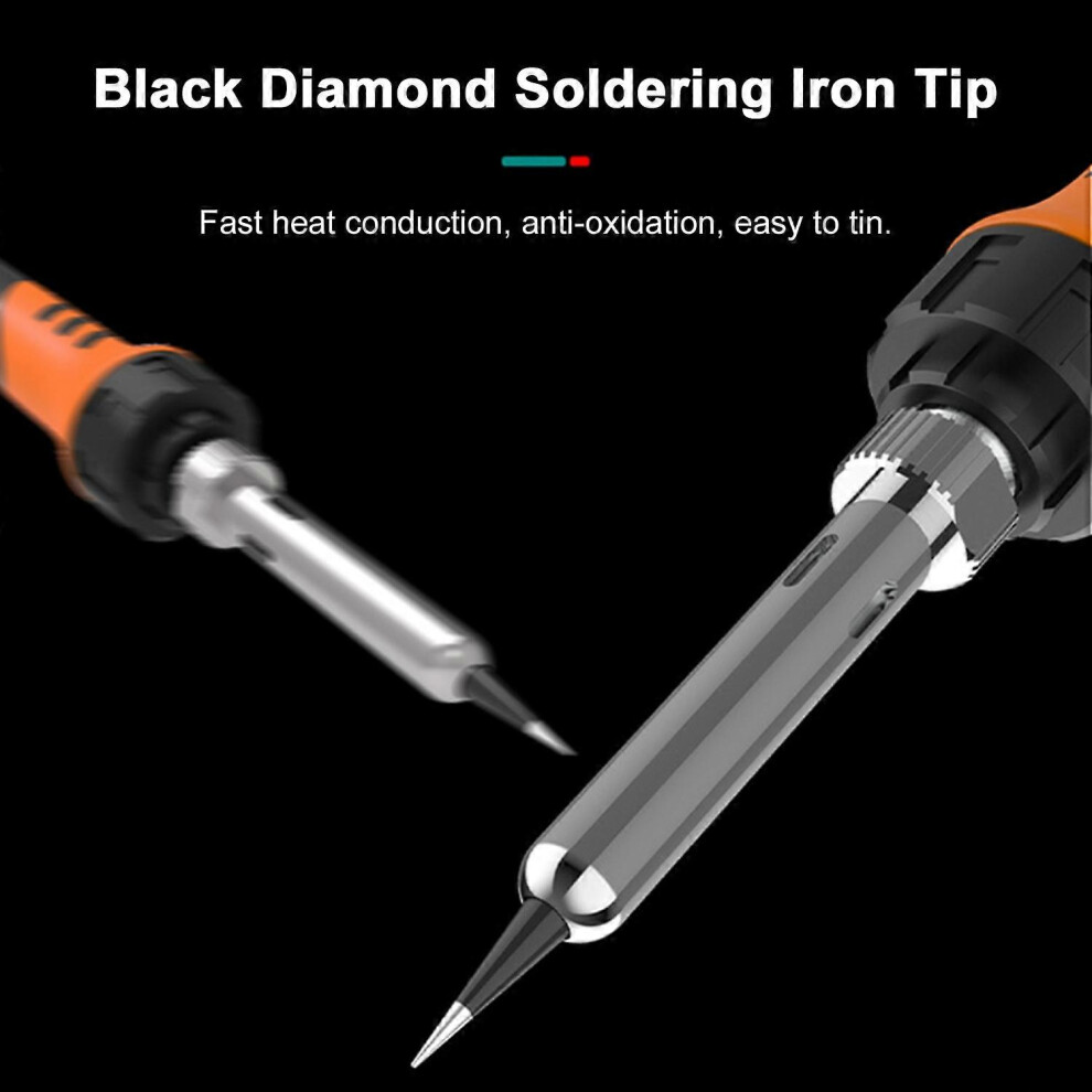 (As Show, One Size) Soldering Iron Kit, 60W Intelligent Soldering Welding Pen With Ceramic Heater, 12-In-1 Solder Kit To 6909775643310