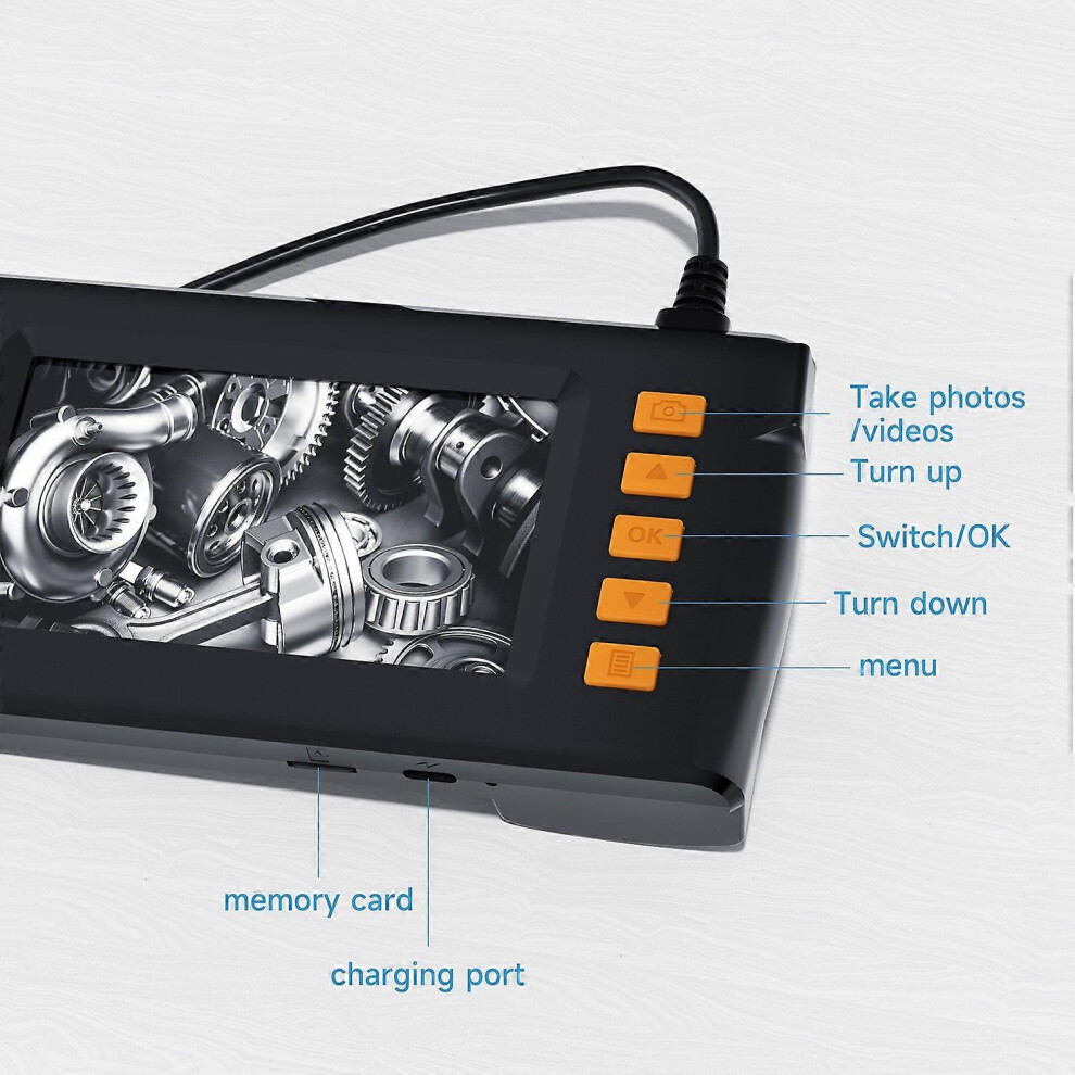 (As Show, One Size) Dual Lens Borescope Endoscope Camera With 1080P Sewer Camera With 4.3 Inch Lcd Screen Inspecti Light 6909775585474