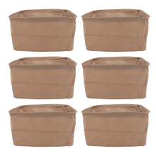 (As show, One size) 6 Pcs Clothes Storage Box Thickened Fabric Foldable Storage Bin Clothing Container for Closet Wardro