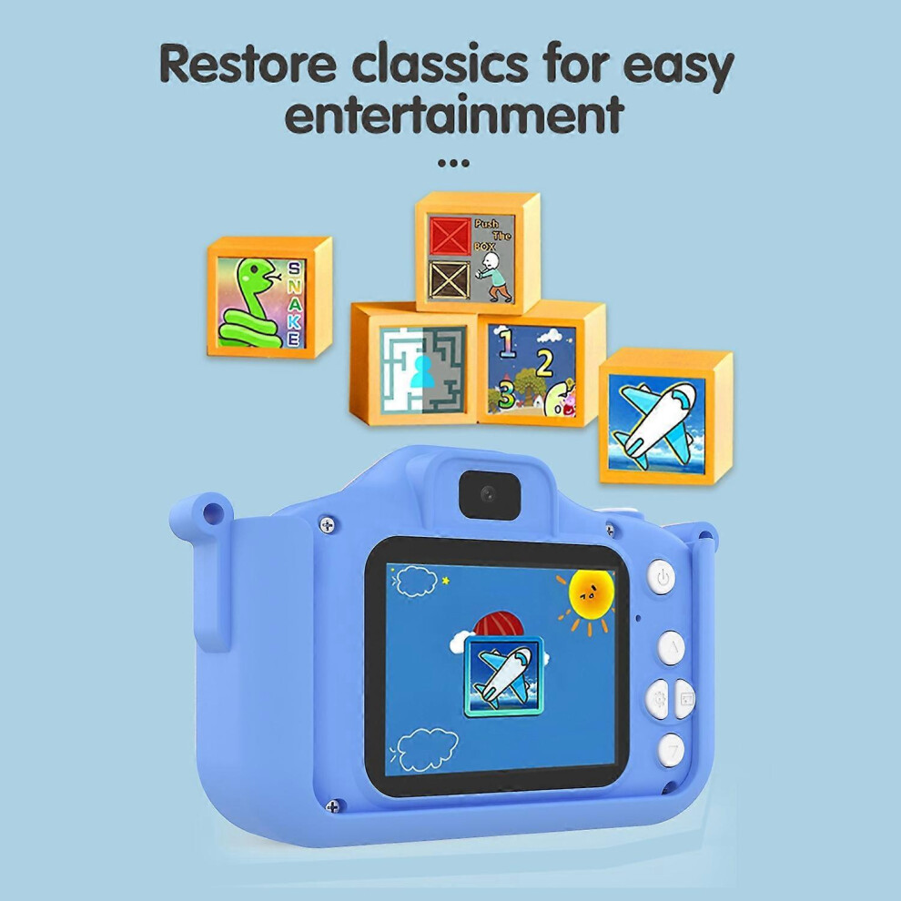 (As Show, One Size) 1080P Kids Digital Camera Cute Digital Video Camera For Kids Dual Lens 2.0 Inch Ips Screen 48M Photo 6909775642061