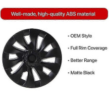 (As show, One size) Model 3 Wheel Cover 18 Inch, Hub Cap Full Cover Replacement Accessories compatible with Model 3 - Matte Black (Right)