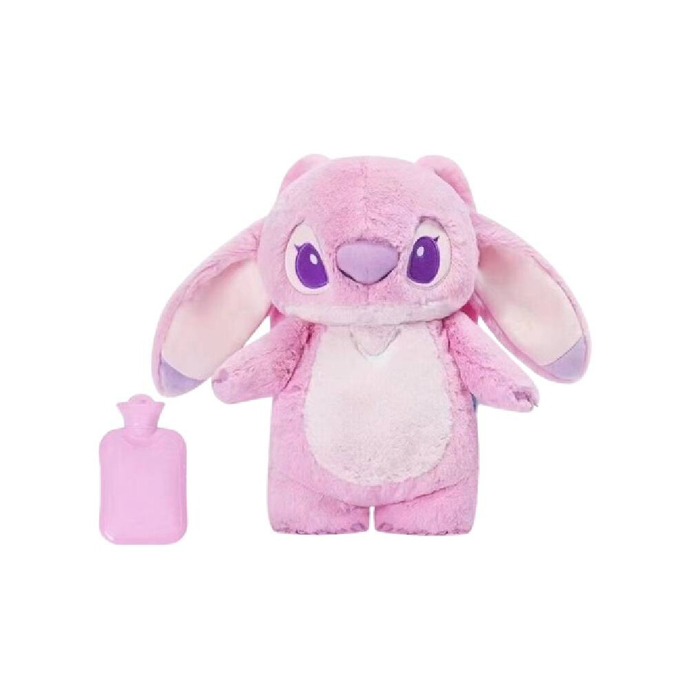 ( Angel) Lotso Stitch Angel Plush Toy Hot Water Bag Warm Hands Bags Cartoon Doll Gift Pink