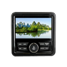(As show, One size) Marine Radio Boat Stereo Bluetooth FM AM Digital Media Audio Player Waterproof compatible with Yacht ATV UTV Go