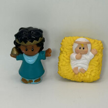 (Baby Jesus+Wiseman) Fisher Price Little People NATIVITY Replacement Piece Figures