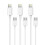 3-Pack 2M Lightning Charger iPhone 13/12/11/ Xs/Max/X/8/7/6/5/SE White 1