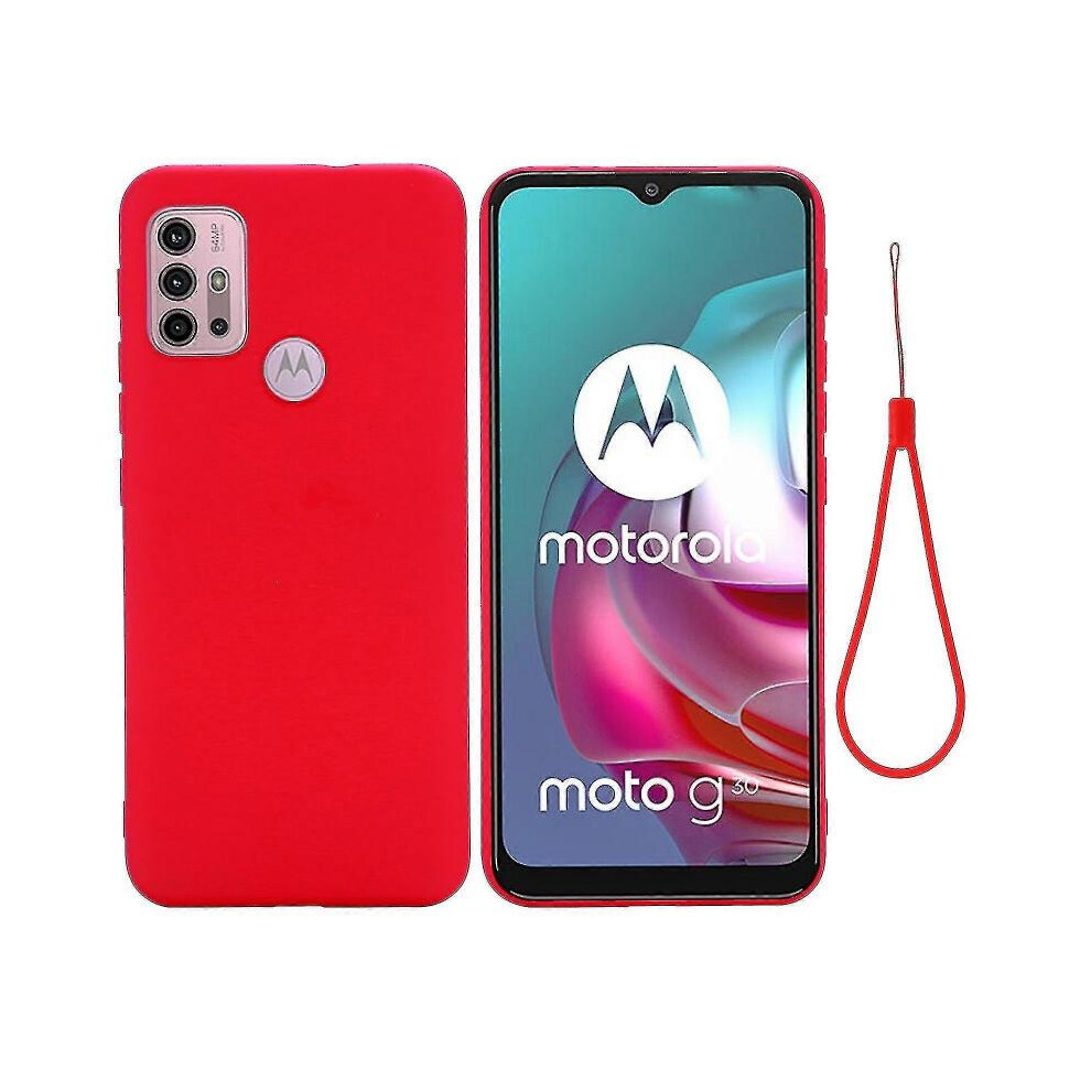 (Red) For Motorola Moto G30 / G10 Liquid Silicone Case Red 5004229824312