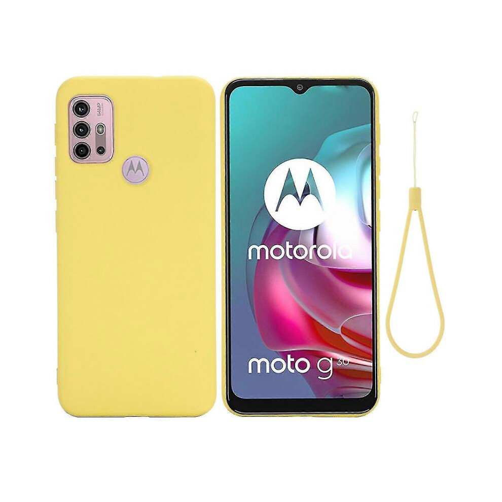 (Yellow) For Motorola Moto G30 / G10 Liquid Silicone Case Yellow 5004229824329