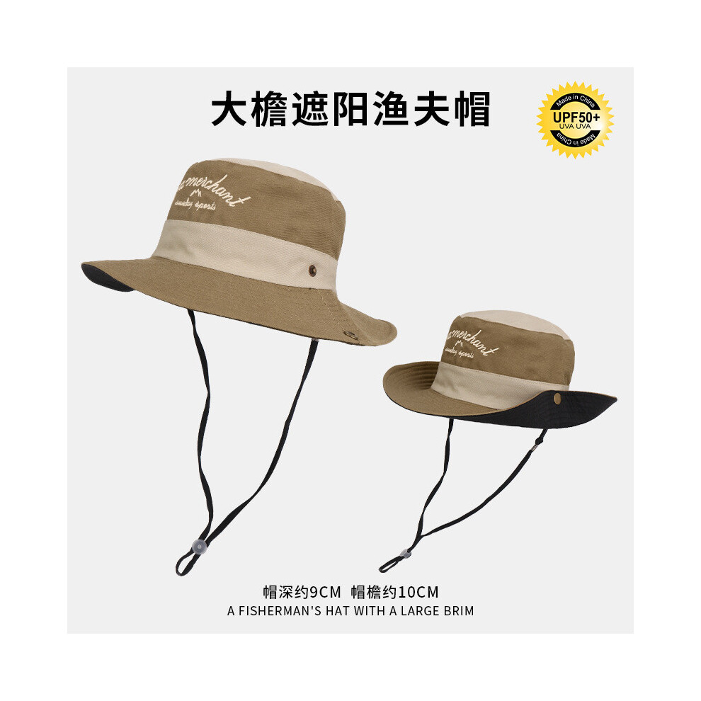 (Camel) Functional And Trendy Embroidered Fisherman Hat With Large Brim For Summer Activities All-image-OPC-PH5CBGV-NEW