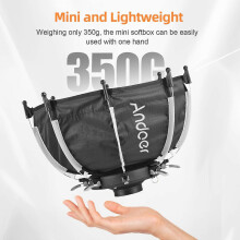 (As show, One size) Andoer 30cm/ 11.8in Mini Octagonal Softbox with Removeable Diffuser Cloth Honeycomb Grid Compatible
