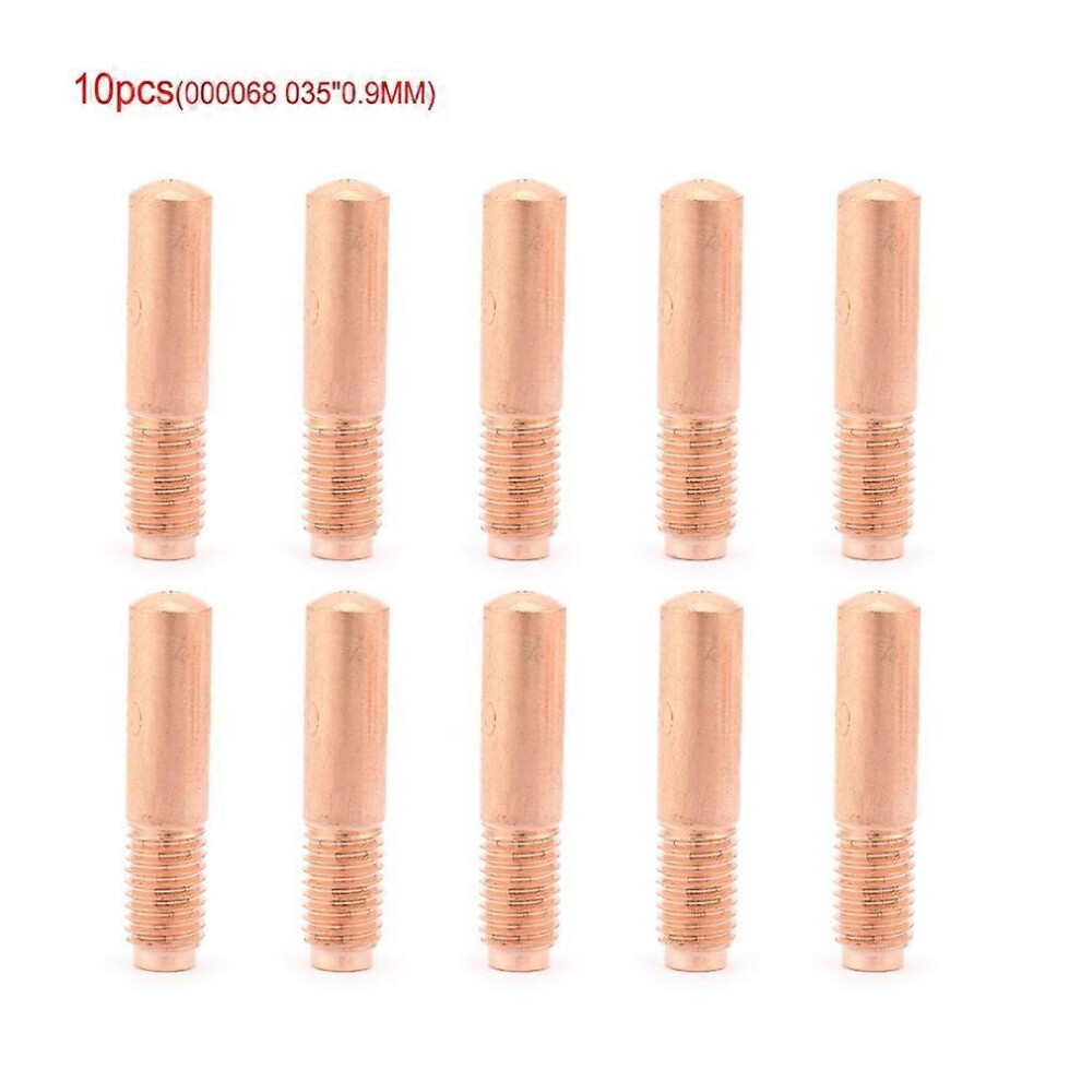 (As Show, One Size) 10Pcs/Set Mig Welding Contact Tips 035"0.9Mm For Miller 000068 6909775583203