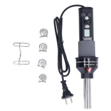 (As show, One size) 6Pcs Hot Air Gun LCD Digital Display Adjustable Portable Heating Tool Set Kit for SolderingEU Plug 2
