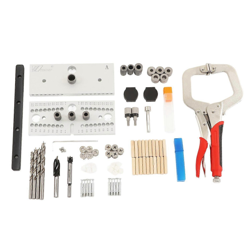 (As Show, One Size) Carpentry Drill Locator 3 In 1 Accurate Aluminum Alloy Punch Locator For Woodworking Silver 6909775614419