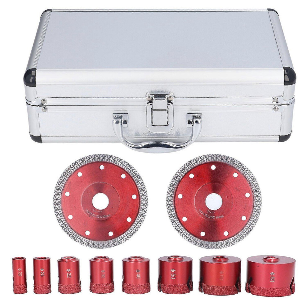 (As Show, One Size) Diamond Core Drill Angle Grinder Blades Brazed Hole Saw Set For Glass Marble Granite M14 Thread 6909775580042