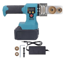 (As show, One size) Electric Hot Melt Machine with Lithium Battery Rechargeable PPR Water Pipe Melter Fuser 100‑240V UK