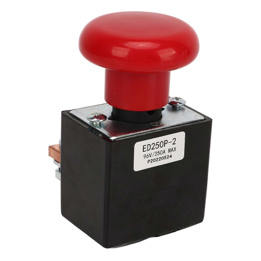 (As Show, One Size) Emergency Stop Switch Metal Alloy Stop Button Replacement For Most Forklifts 96V 250A 6909775582350
