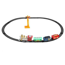 (As show, One size) Classic Toy Train Set Retro Xmas Theme Festive Vibe Electric Track Steam Train Toy for Boys Girls