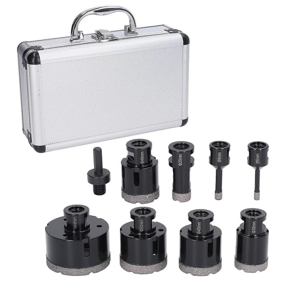 (As Show, One Size) 8Pcs Hole Saws With Converter M14 Shank Diamond Brazed Hole Opener Set For Marble Ceramic Tile 6Â68M 6909775658819