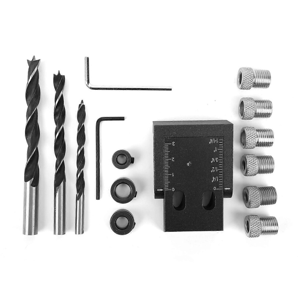 (As Show, One Size) 15Pcs Woodworking Oblique Hole Locator Black Wood Board Connection Installation Tool 15 6909775584361