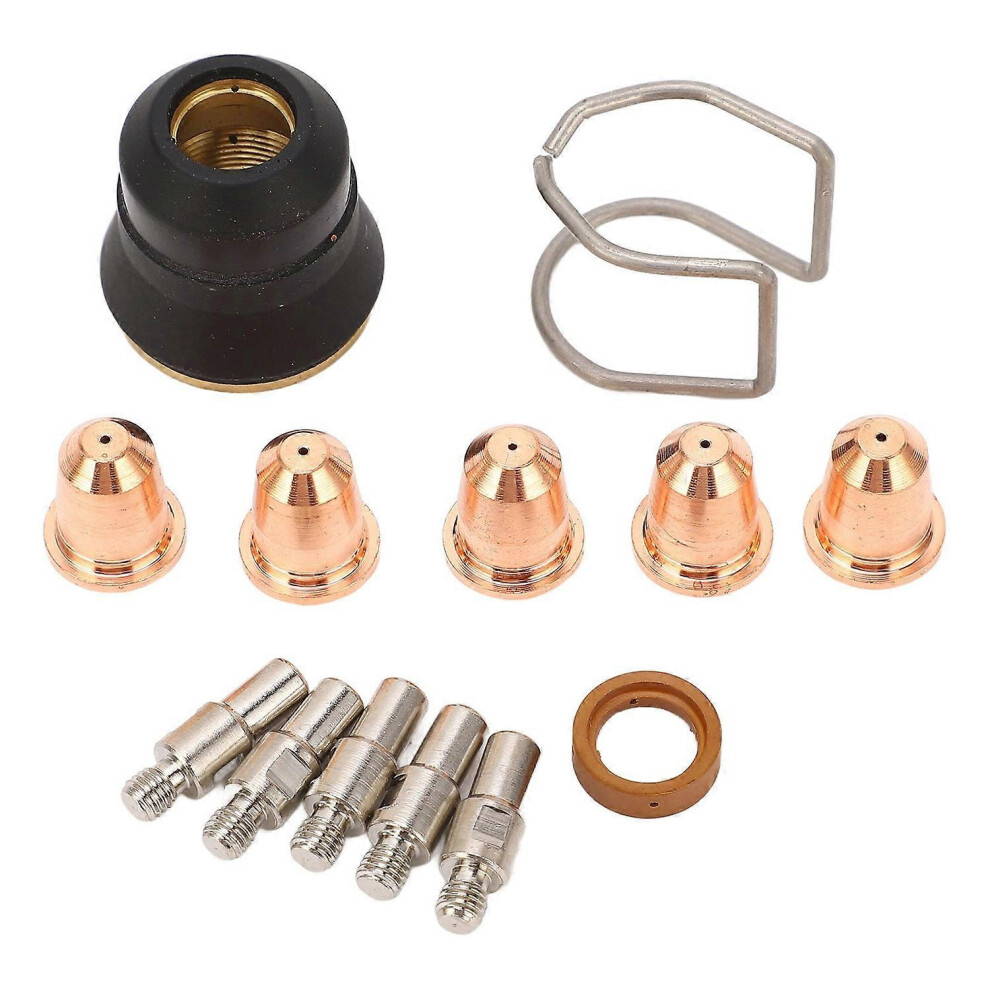 (As Show, One Size) 13Pcs Welding Torch Accessories Electrode Nozzle Tip Kit With Bracket For S45 Plasma Cutting Consuma 6909775565810