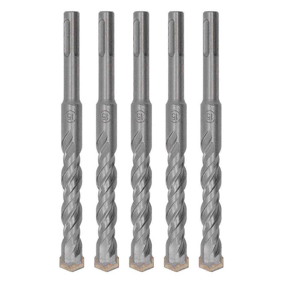 (As Show, One Size) 5 Pcs Rotary Hammer Drill Bit 160Mm Length 2 Flute Self Centering Carbide Tip Impact Drill Bits For 6909775565384