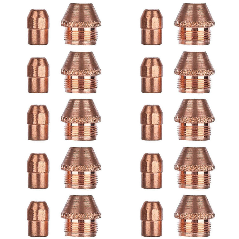 (As Show, One Size) 10 Set Plasma Cutter Consumables Electrode Tip Kit Nozzle Torch Accessories Tz-100 6909775599495