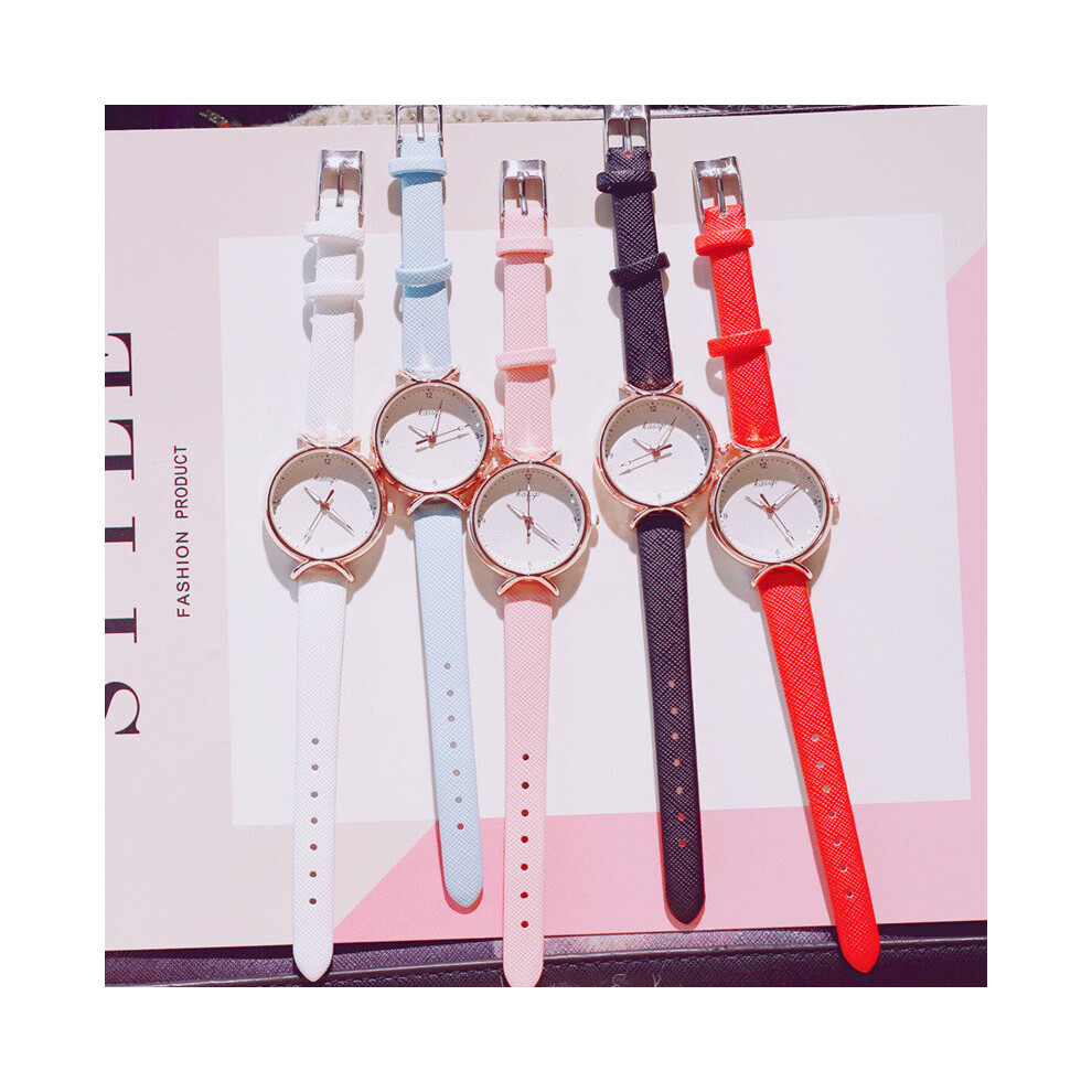 (-White) Powder Girl Sakura Heart Watch Student Korean Version Of Students School Middle-image-OPC-PH5CJH2-NEW