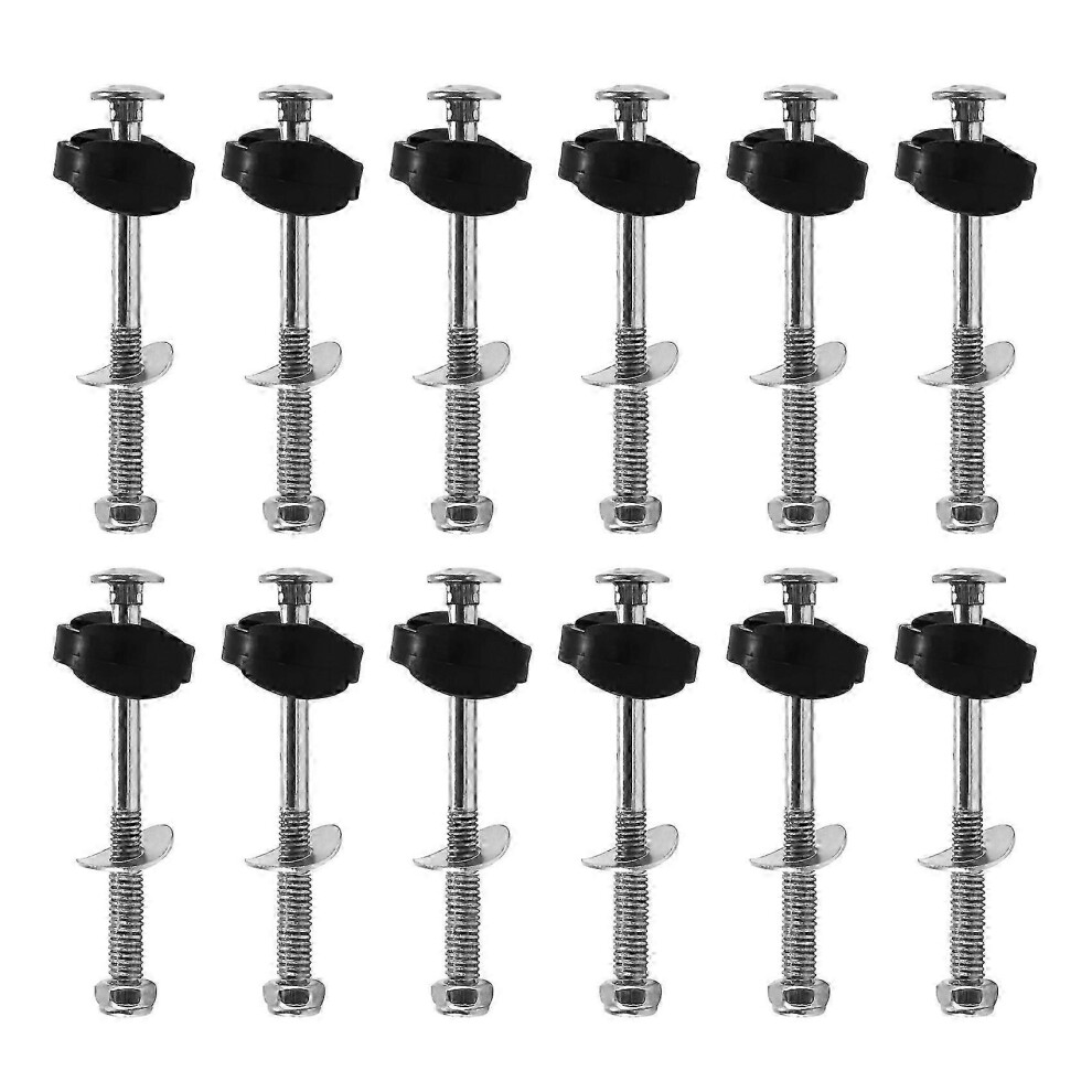 (As Show, One Size) 12Pcs Galvanized Steel Trampoline Screws Compatible With Trampoline Assembly 4909775540802