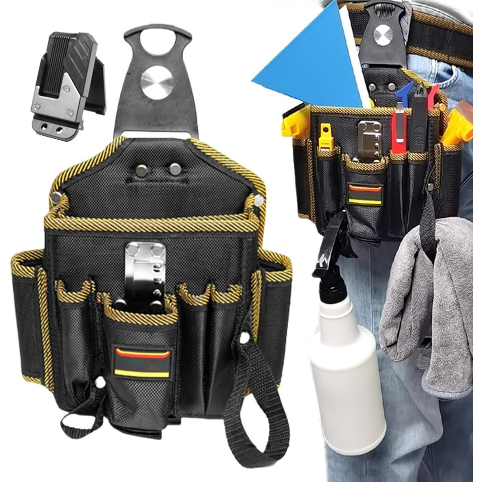 Electrician Tool Belt Bag - Technician Multiple Waist Bag, Lightweight Work Belt for Roofers and Workers