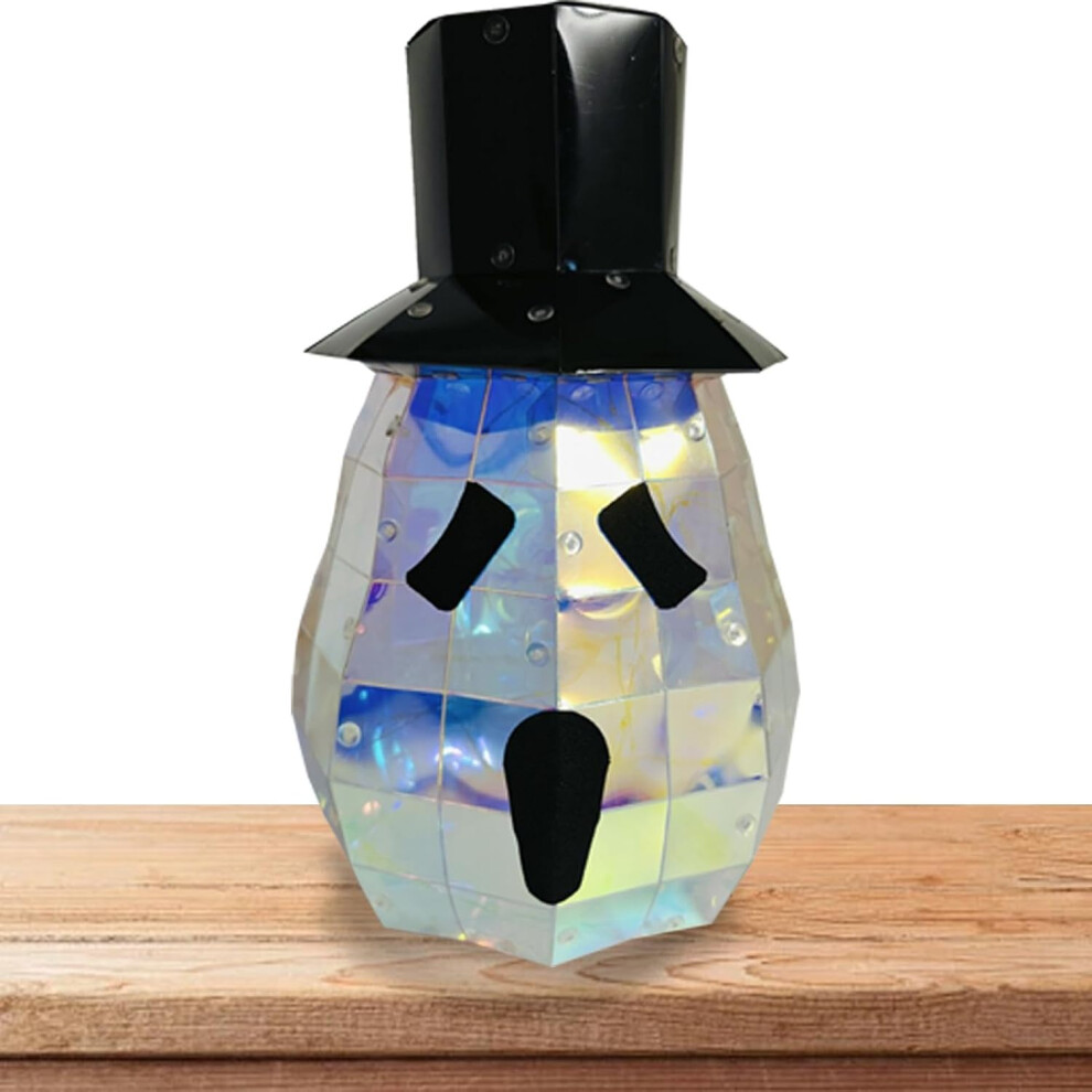 Halloween Prismatic Iridescent Pumpkin, Halloween Illusionary Glowing Pumpkin Ornaments - Iridescent Ornaments with Festive Atmosphere, Prismatic LED