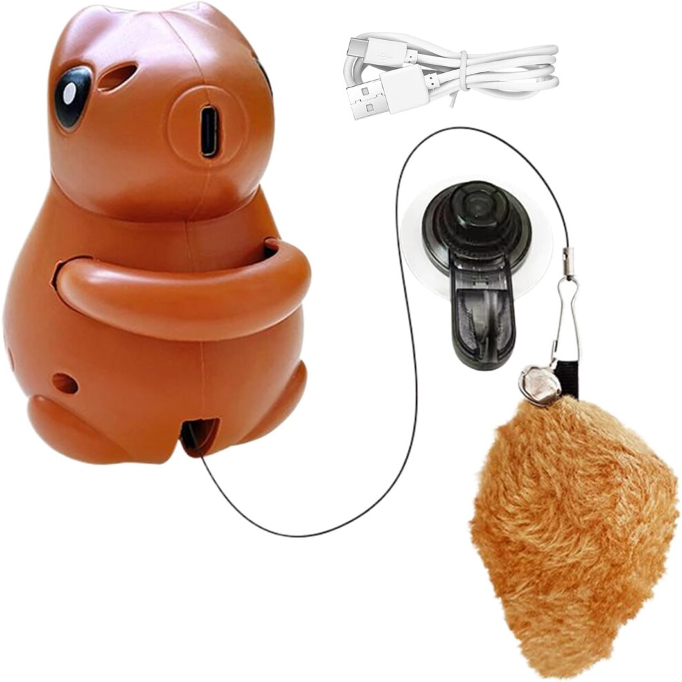 Cat Toy Squirrel, Cat Squirrel Toy, Interactive Cat Toy with Plush Tail, Moving with Suction Cup, Pet Supplies for Boredom Aid Activities