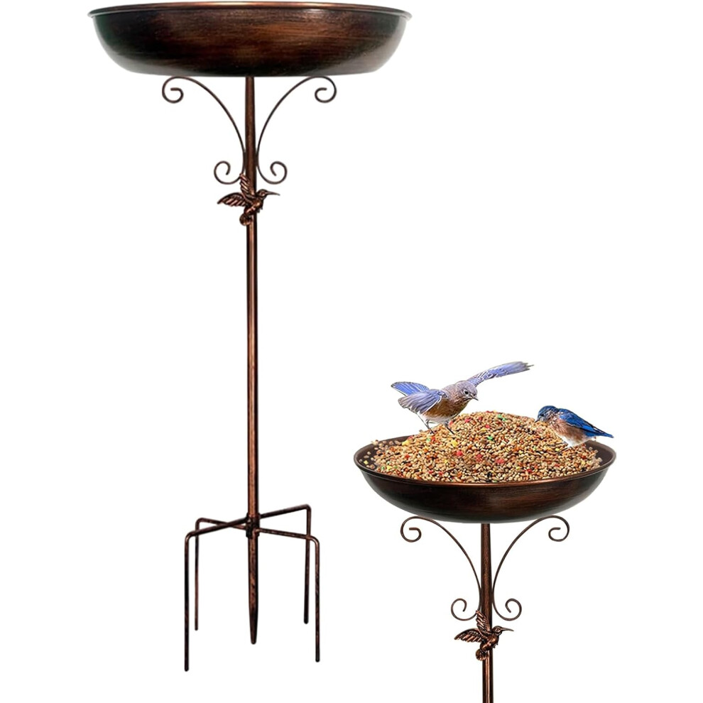 Bird Baths for Outdoors - Lawn Birdfeeder,Metal Standing Birdbath Bowl Birds Feeder for Yard Deck Balcony Garden Patio Outdoor Decorations