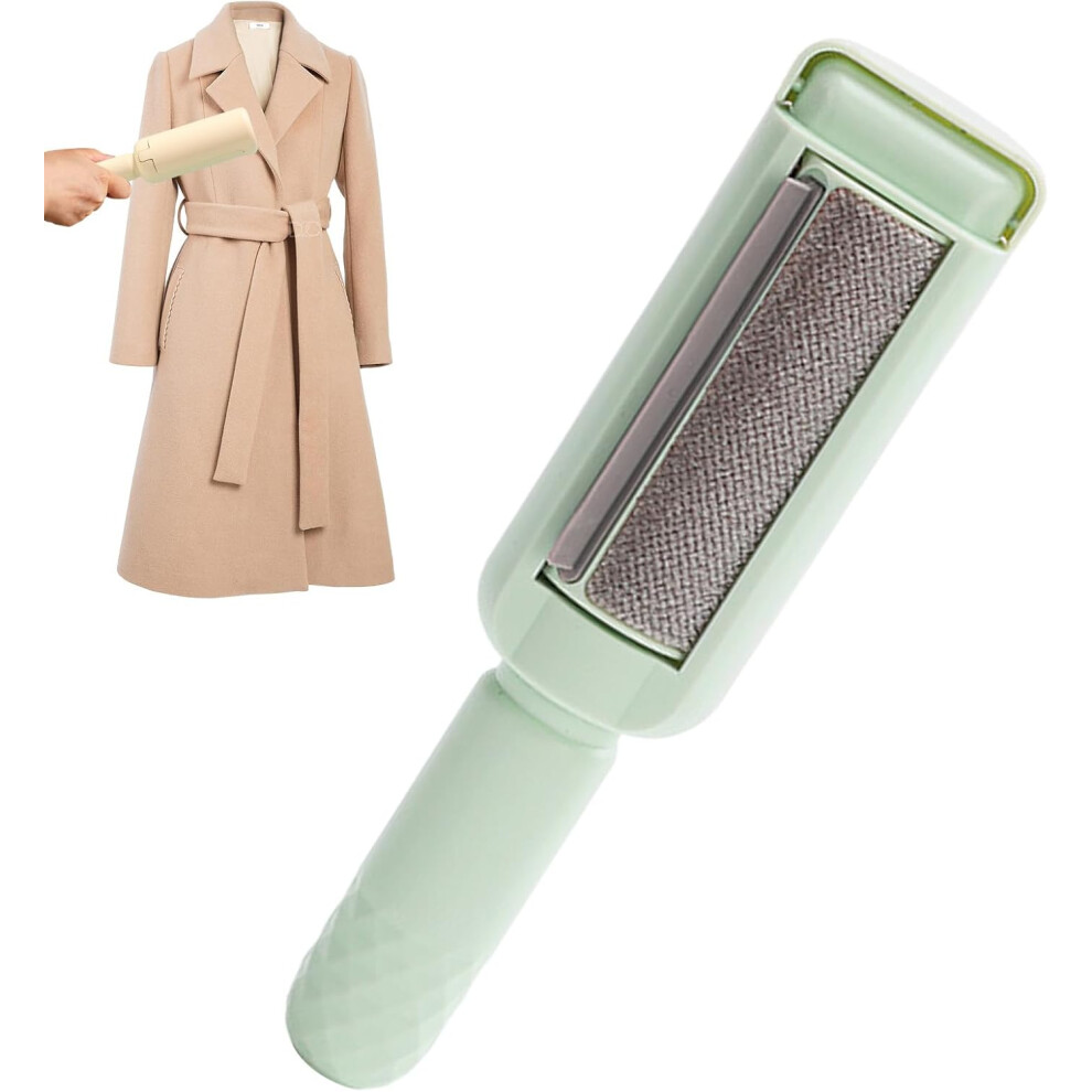 (Green) Pet Hair Removal Roller | Reusable Manual Pet Hair Lint Roller - Compact Versatile Cleaning Tool for Clothes Sweaters Knitwear Blankets Sheets