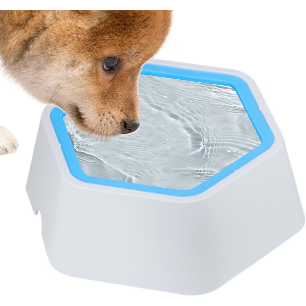 (Blue) Water Bowls For Dogs, Puppy Spill-Proof Slow Feeder, Anti-Slip Feeder No-Splash Bowl For Messy Drinkers Outdoor Pet Animal Dogs Cats Blue
