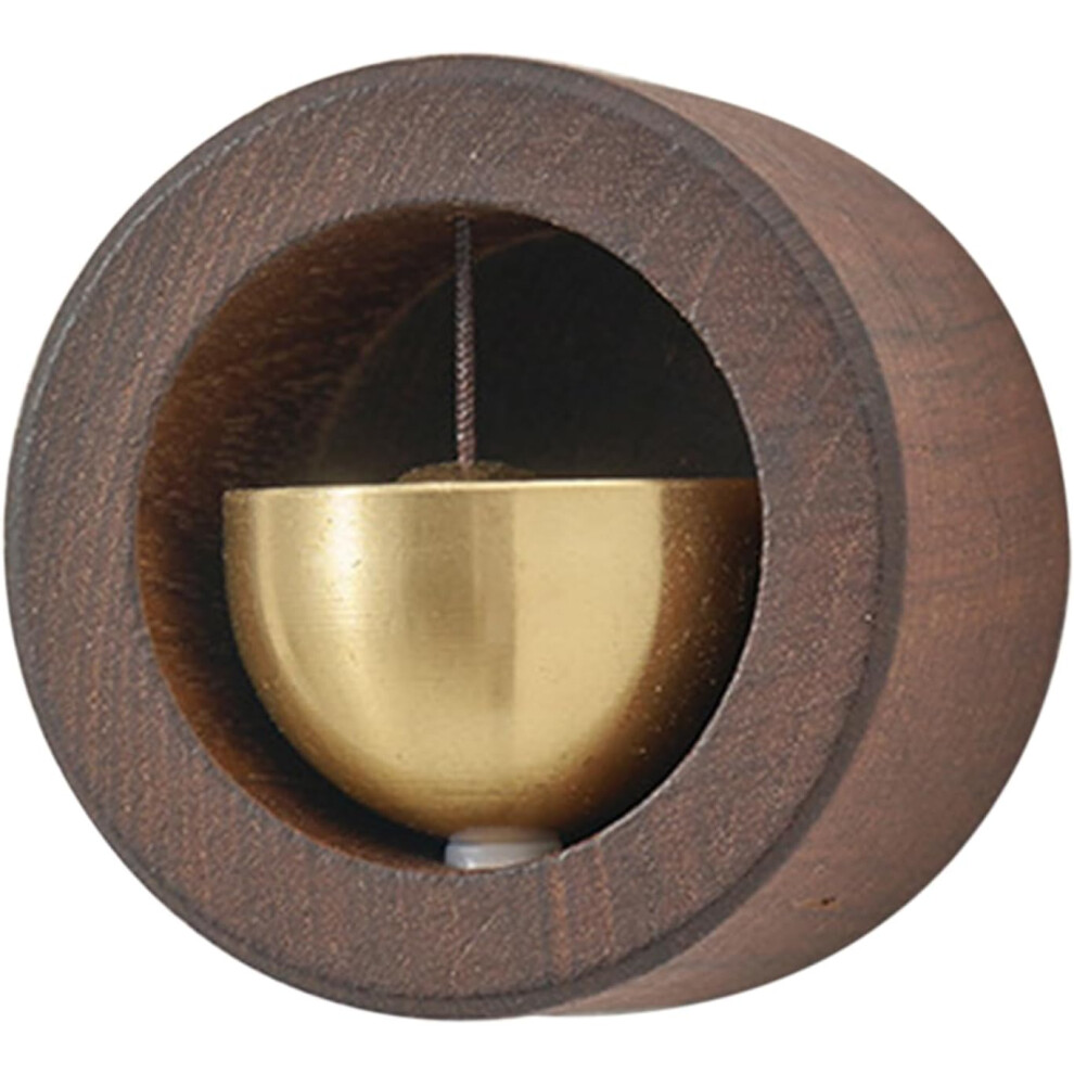 ( Walnut) Magnetic Doorbell, Wooden Doorbell Magnet For Bedroom - Easy Assembly With Pleasant Sound As A Home Accessory For Shops, Apartments, St Black