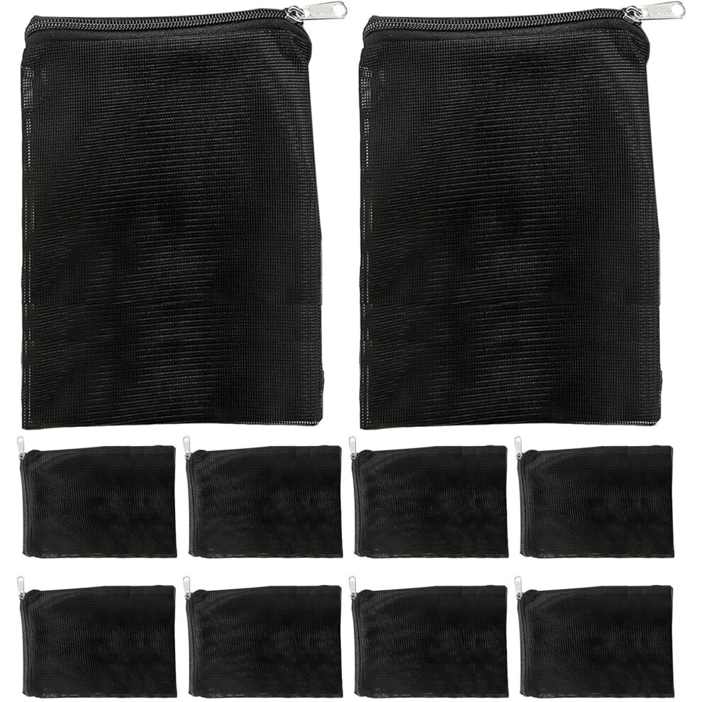 (20×30cm Black) Aquarium Mesh Bag - Media Net for Fish Tank,Spill-Proof Fine Mesh Filter Bags for Freshwater, Saltwater, Aquarium, Fish Tank