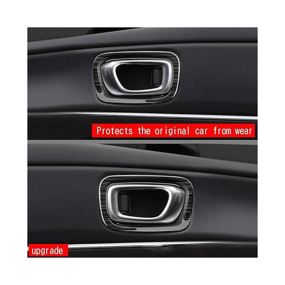 4pcs Less Steel Mouldings Inner Door Bowl Panel Rat Cover Trim for Vezel -v 2021