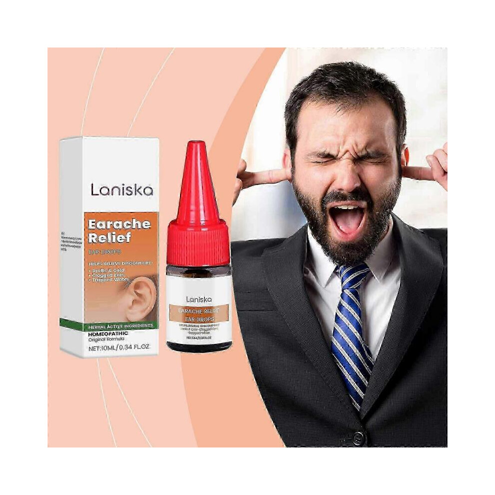 (2pcs) 10ml Ear Drops, Earache Relief Ear Drops, Pain Relief And Earache Drops, Gentle Soothing Ear Drops to Relieve Discomfort
